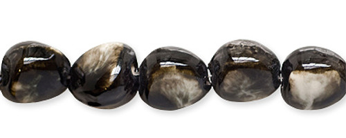 Ceramic Beads Nuggets Shape Black