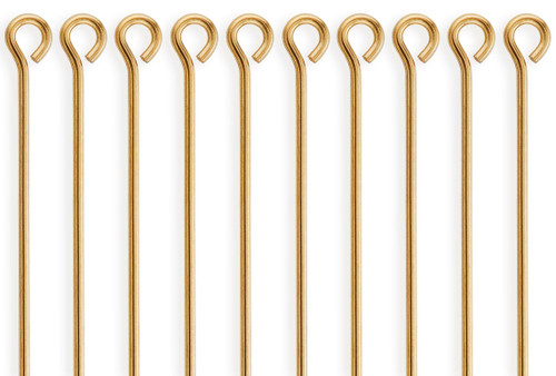 10 Pc Bag of 22g 1 In Gold Filled Eye Pins