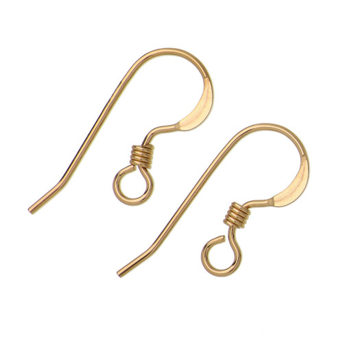 14k Gold Filled Flat Earwire W/Coil 14k Gold Filled Flat Earwire W/Coil