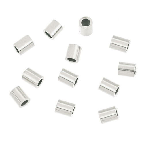 Sterling Silver Crimp Beads 1.5x2mm - 50 Pcs