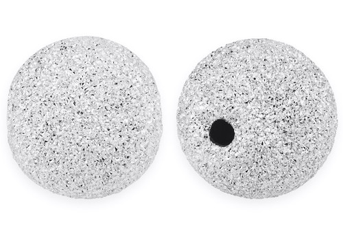 10 mm Sterling Silver Round Stardust Beads