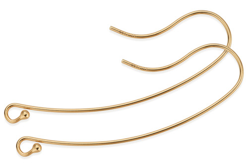 1 Pair Bag of 40 mm Gold Filled Long Ball Earwire