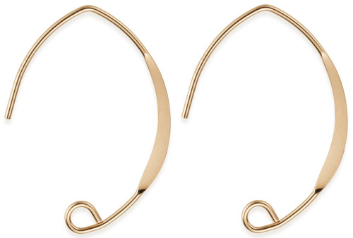 14k Gold Filled Flat V-Shape Earwire