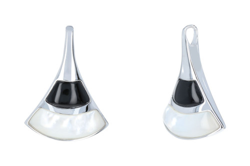 Bell Pendant -Onyx Mother Of Pearl Bell Pendant -Onyx Mother Of Pearl