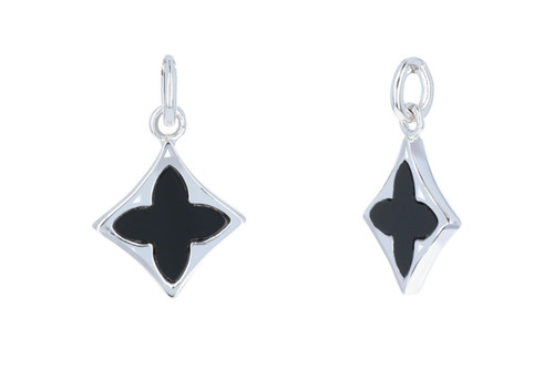Diamond Shaped Pendant -Onyx Diamond Shaped Pendant -Onyx