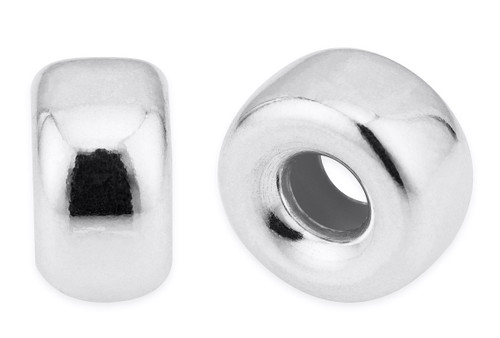 6.3x3.1 mm Sterling Silver Rondelle Donut Spacer Beads