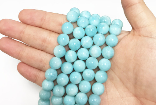 Natural Round Smooth Gemstone Beads 10mm 15 IN Strand-Hemimorphite