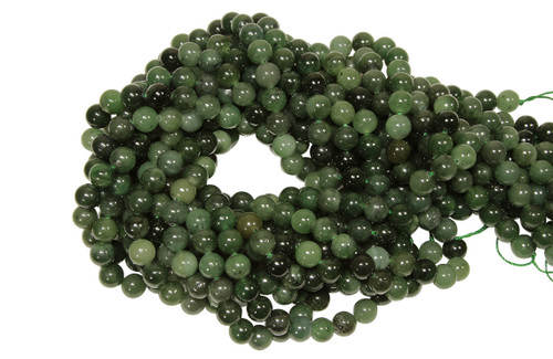 Round Beads 7mm  15 IN Strand-Alaska Jade Natural