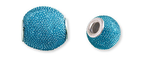 10 mm Turquoise Spray Painted Glass Bead