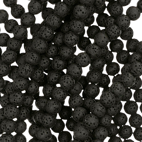 6mm Dyed Lava Rock Round Beads