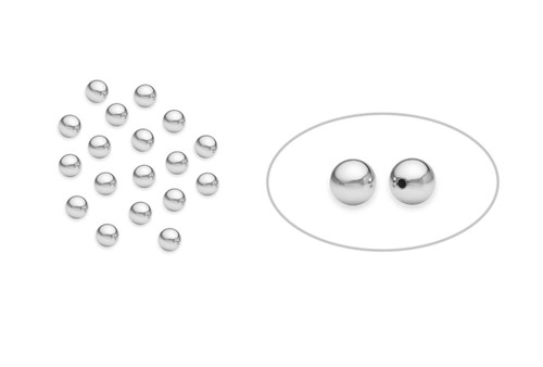Sterling Silver Seamless Round Beads 3 mm