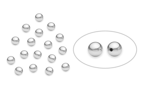 Sterling Silver Round Beads Seamless 4 mm
