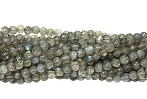 3 mm Round Smooth Labradorite Beads