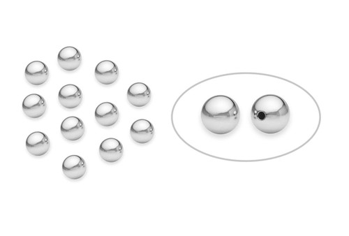 Sterling Silver Seamless Round Beads 5 mm