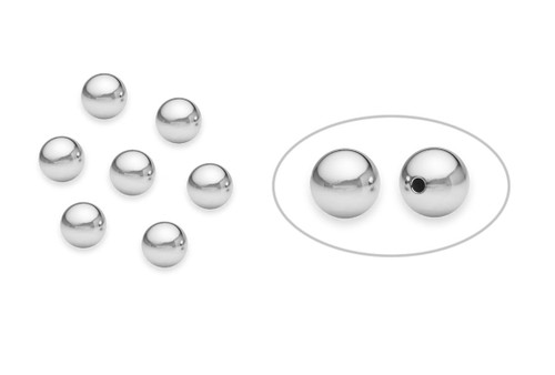Sterling Silver Seamless Round Beads 6 mm