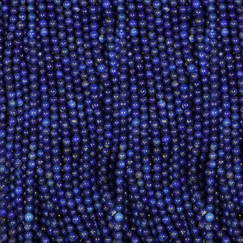 3mm Lapis Lazuli Natural Round Beads