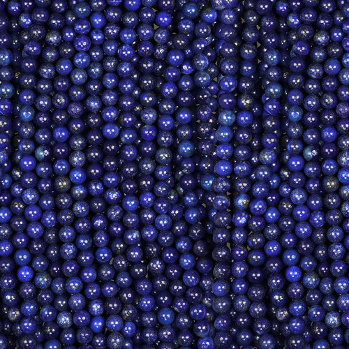 4- 4.5 mm Lapis Lazuli Natural Round Beads
