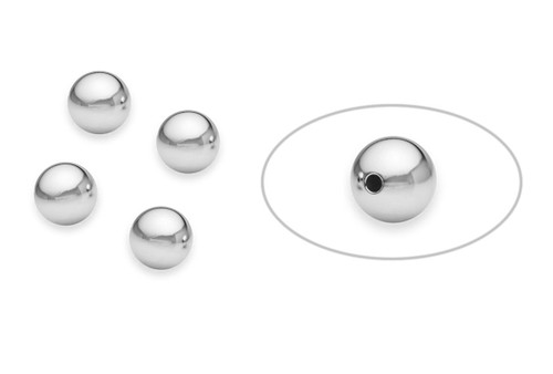 Sterling Silver Seamless Round Beads 8 mm