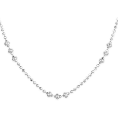 Sterling Silver Stud Ball Chain Necklace