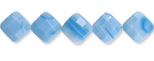 13 mm Diamond Faceted Quartz Glass Beads