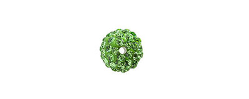 Round Pave Beads Green 6mm