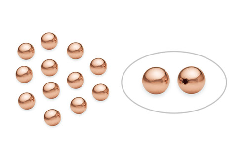 14K Rose Gold Filled Round Beads 5mm