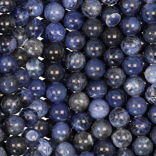 Natural Sodalite Beads, Round 10 mm
