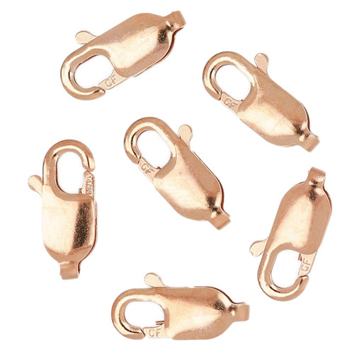 14K Rose Gold Filled Lobster Clasp No Ring - 4x10mm