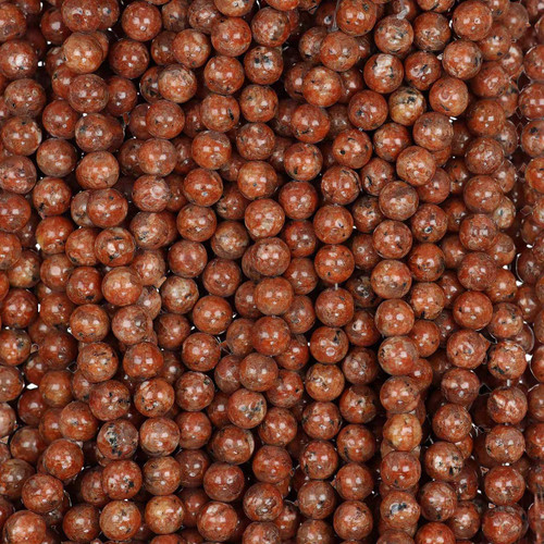 Round Smooth Gemstone Beads 6mm 15 ½ IN Strand-Sesame Jasper Round Smooth Gemstone Beads 6mm 15 ½ IN Strand-Sesame Jasper