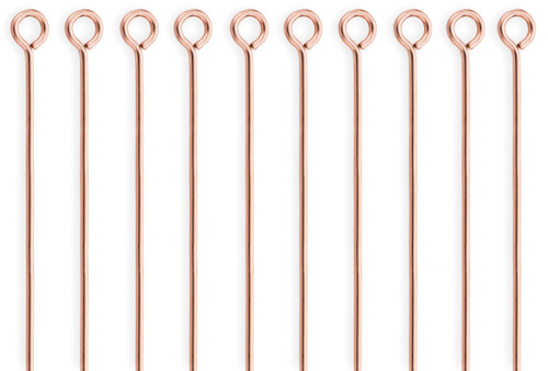 10 Pcs Bag of 24g 1.5 In 14K Rose Gold Filled Eye Pin 10 Pcs Bag of 24g 1.5 In 14K Rose Gold Filled Eye Pin