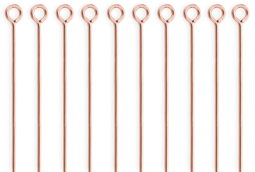 10 Pcs Bag of 24g 1.5 In 14K Rose Gold Filled Eye Pin