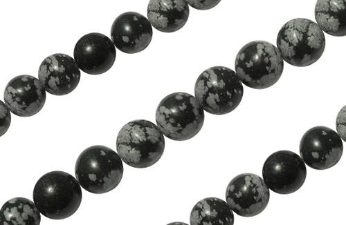 Natural Snowflake Obsidian Beads 10 mm