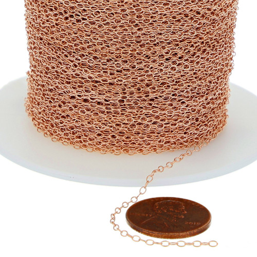 1.5x1.9 mm 14K Rose Gold Filled Cable Chain