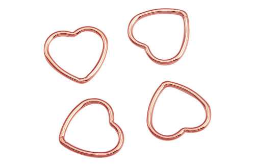 14K Rose Gold Filled 10 mm Heart Wire Charm