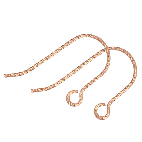 14K Rose G/Filled Faceted French Earwires 14K Rose G/Filled Faceted French Earwires