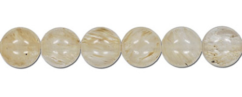 8 mm Round Rutile Quartz Glass Beads