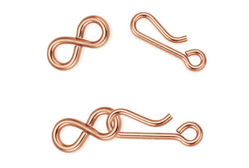 2 Set Bags of 14 mm 14K Rose Gold Filled Hook and Eye Set