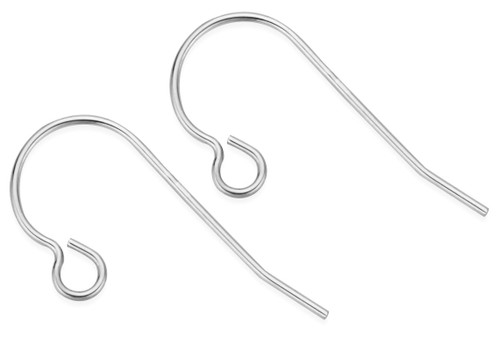 2 Pairs Bag of 3.8 mm Large Silver Loop Earwire