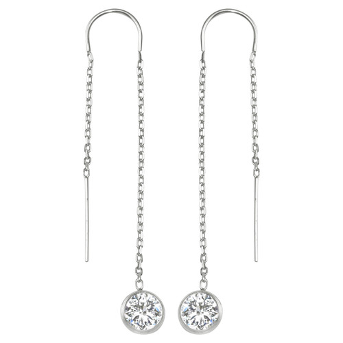 1 Pair Bag of Sterling Silver U-Threaders With 6 mm CZ