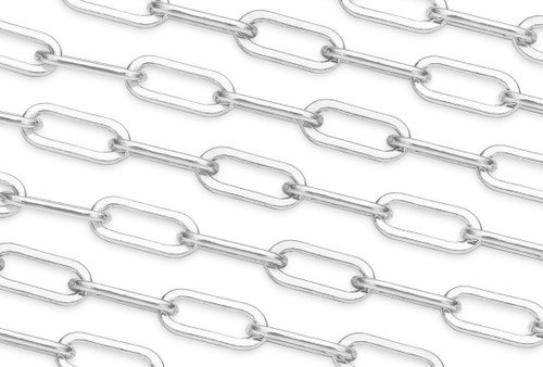 1 Foot of 2.1x5.4 mm Sterling Silver Drawn Flat Cable Chain