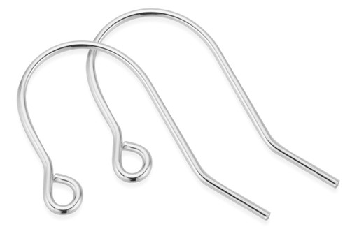 2 Pairs Bag of Silver Earwires W/Open Loop