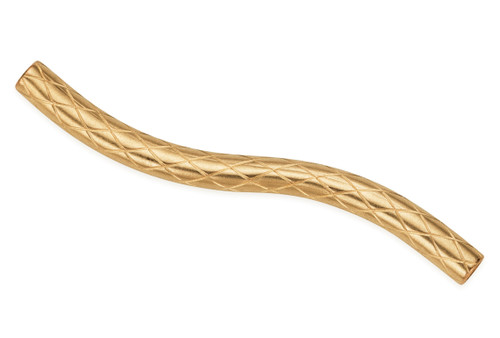 1.5x20 mm Gold Filled Quilted S Curved Tube