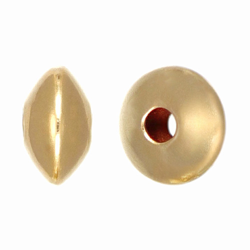 14K Gold Filled Saucer Beads 3.6x2 mm - 5 Pcs