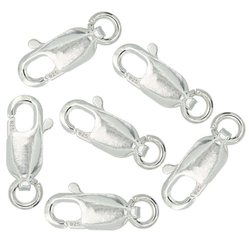 Sterling Silver Lobster Clasp With Ring - 4x10mm 1 Pc