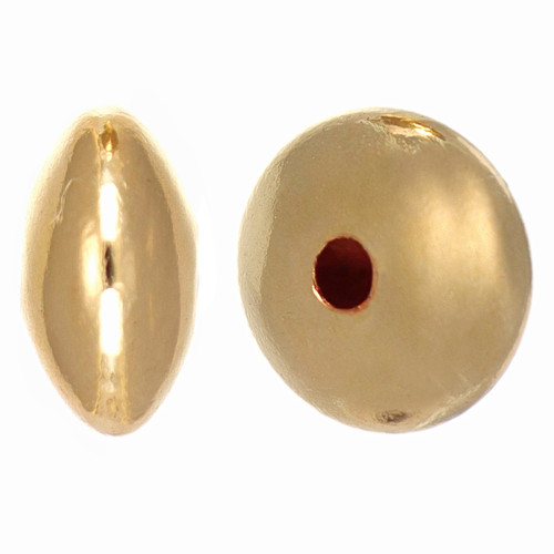 14K Gold Filled Saucer Beads 7.3x3.6 mm - 2 Pcs