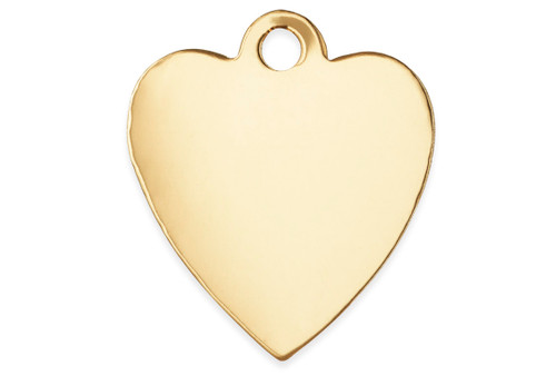 1 PC Bag of 14K Gold Filled 11.2x14 mm Fancy Heart Charm