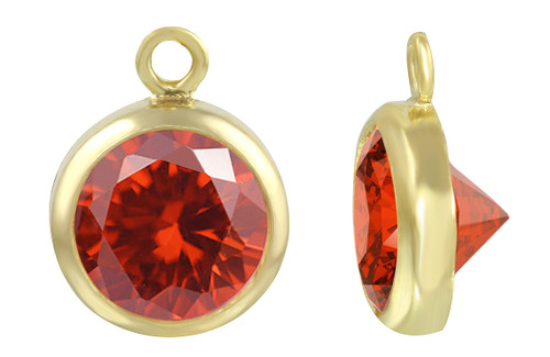 14K Gold Filled CZ Drops-Red