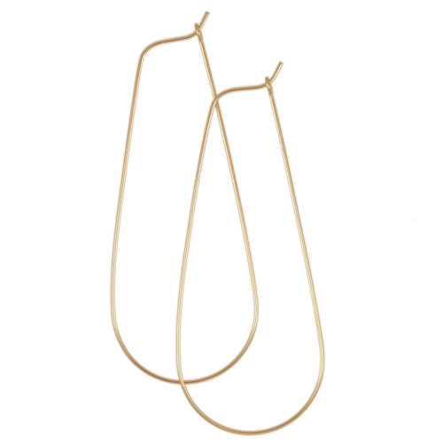 14k Gold Filled Teardrop Beading Hoops 14k Gold Filled Teardrop Beading Hoops