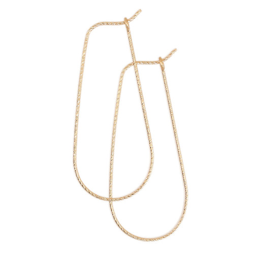 14k Gold Filled Sparkle Teardrop Beading Hoops 14k Gold Filled Sparkle Teardrop Beading Hoops