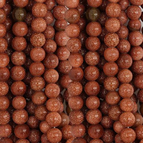 Goldstone beads smooth round shape